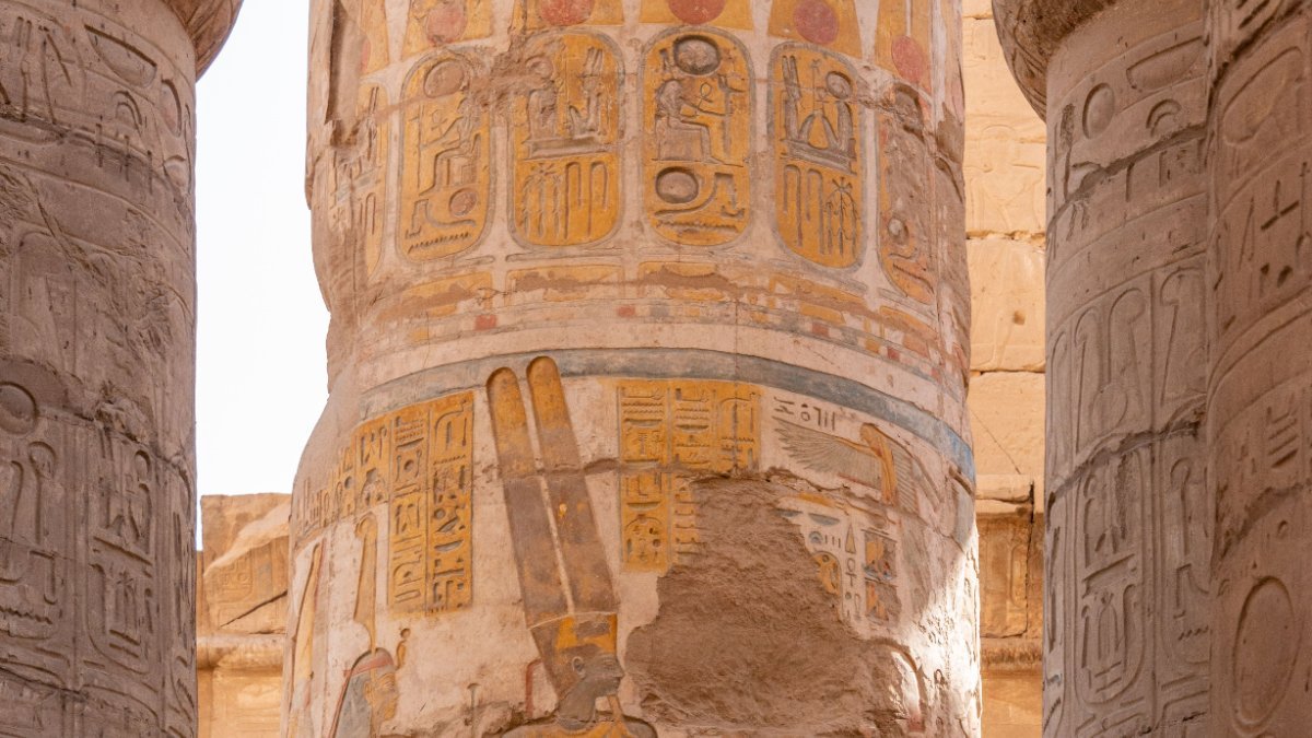 Great Hypostyle Hall columns at Karnak Temple, Luxor, Egypt