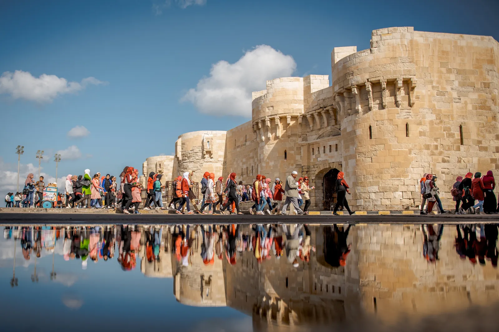 Citadel of Qaitbay on the Mediterranean waterfront of Alexandria