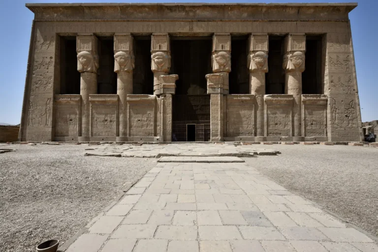 Facade of the Temple of Hathor at Dendera