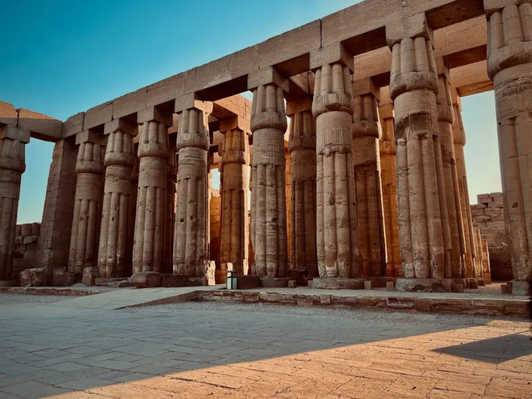 Colonnade of Luxor Temple in Egypt