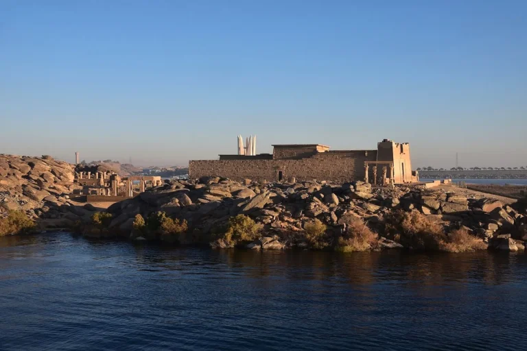 Kalabsha Temple seen across the water of Lake Nasser
