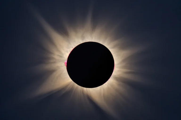 Solar corona around the Moon during a total solar eclipse